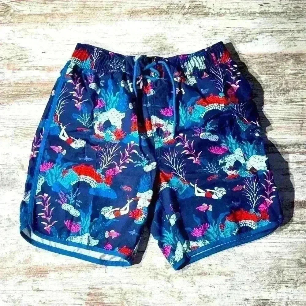 Sovereign‎ Code Men’s multi dark blue swim trunks size Medium